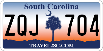 SC license plate ZQJ704