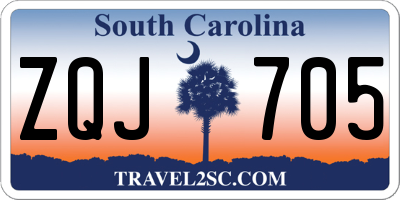 SC license plate ZQJ705