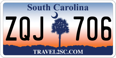 SC license plate ZQJ706