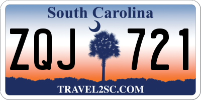 SC license plate ZQJ721