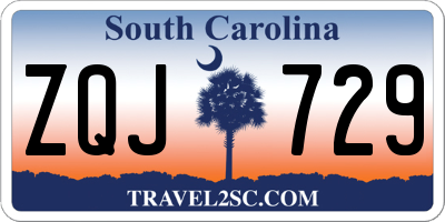 SC license plate ZQJ729
