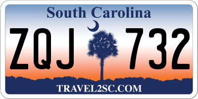 SC license plate ZQJ732