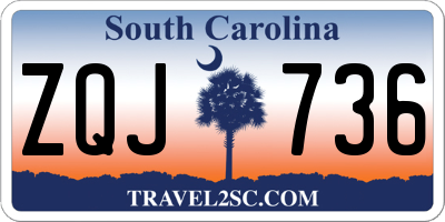 SC license plate ZQJ736