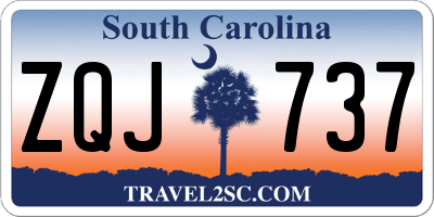 SC license plate ZQJ737