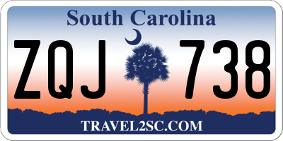SC license plate ZQJ738