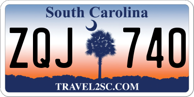 SC license plate ZQJ740