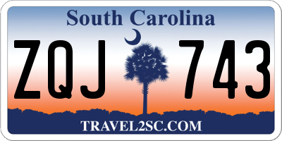 SC license plate ZQJ743