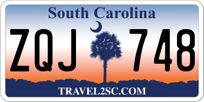 SC license plate ZQJ748