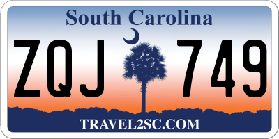 SC license plate ZQJ749