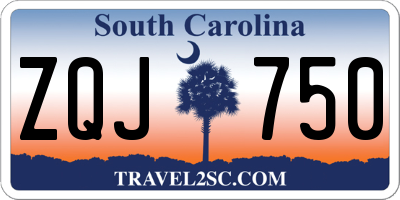 SC license plate ZQJ750