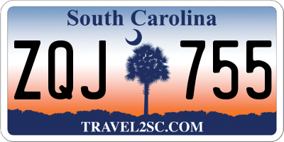 SC license plate ZQJ755
