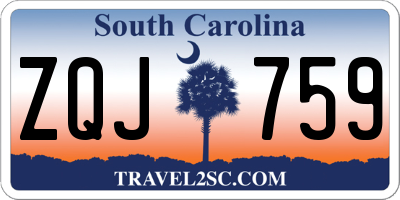 SC license plate ZQJ759