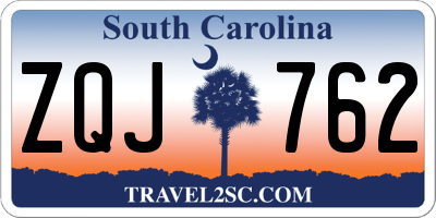 SC license plate ZQJ762