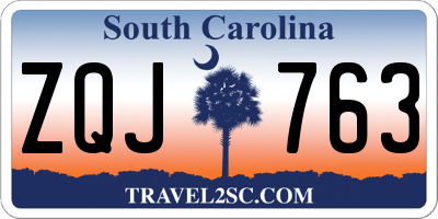 SC license plate ZQJ763