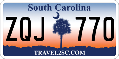 SC license plate ZQJ770