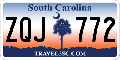 SC license plate ZQJ772