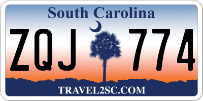 SC license plate ZQJ774