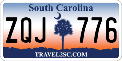 SC license plate ZQJ776