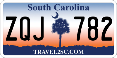 SC license plate ZQJ782