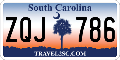 SC license plate ZQJ786