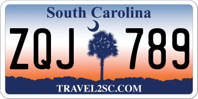 SC license plate ZQJ789