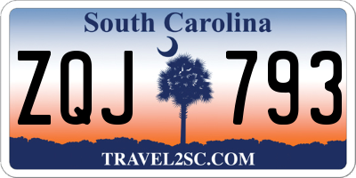 SC license plate ZQJ793