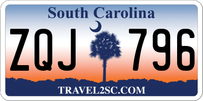 SC license plate ZQJ796