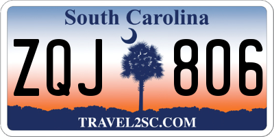 SC license plate ZQJ806