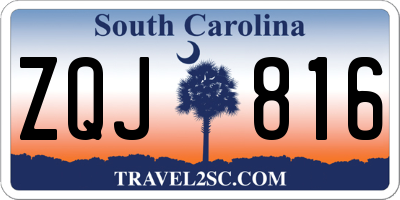 SC license plate ZQJ816