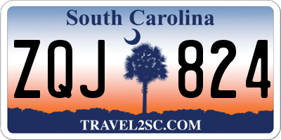 SC license plate ZQJ824