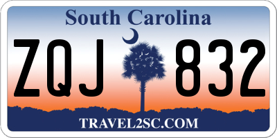 SC license plate ZQJ832