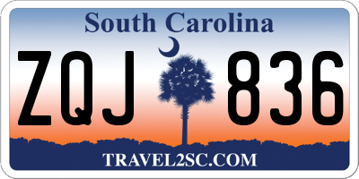 SC license plate ZQJ836