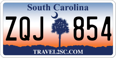 SC license plate ZQJ854
