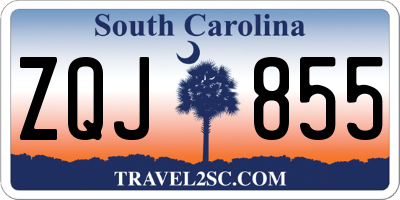SC license plate ZQJ855