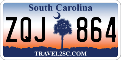 SC license plate ZQJ864