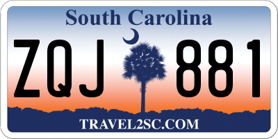 SC license plate ZQJ881