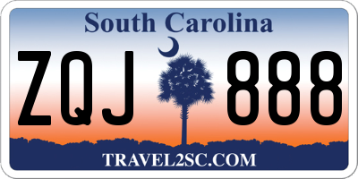 SC license plate ZQJ888