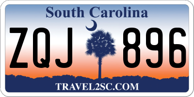 SC license plate ZQJ896