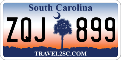 SC license plate ZQJ899