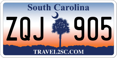 SC license plate ZQJ905