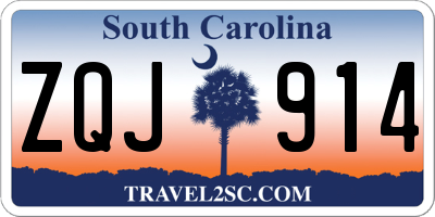 SC license plate ZQJ914