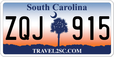 SC license plate ZQJ915