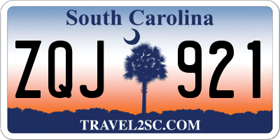 SC license plate ZQJ921