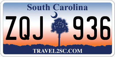 SC license plate ZQJ936