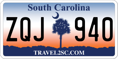 SC license plate ZQJ940