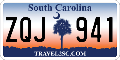 SC license plate ZQJ941
