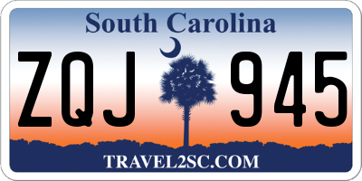 SC license plate ZQJ945