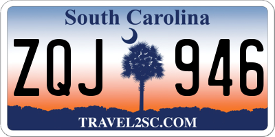 SC license plate ZQJ946