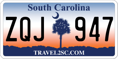 SC license plate ZQJ947