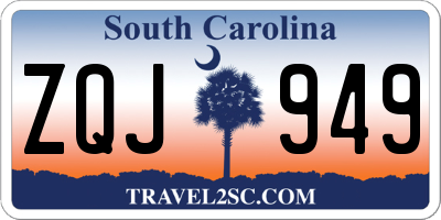 SC license plate ZQJ949